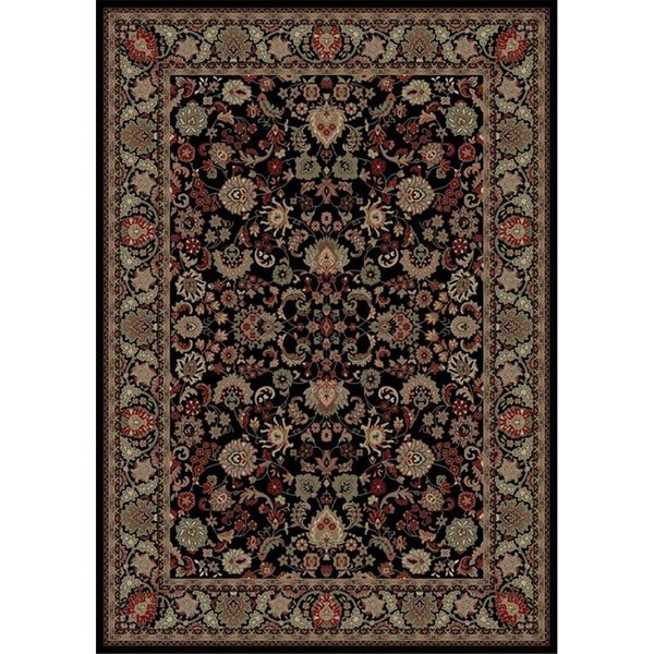Concord Global 7 ft. 10 in. x 11 ft. 2 in. Persian Classics Panel - Black 20437